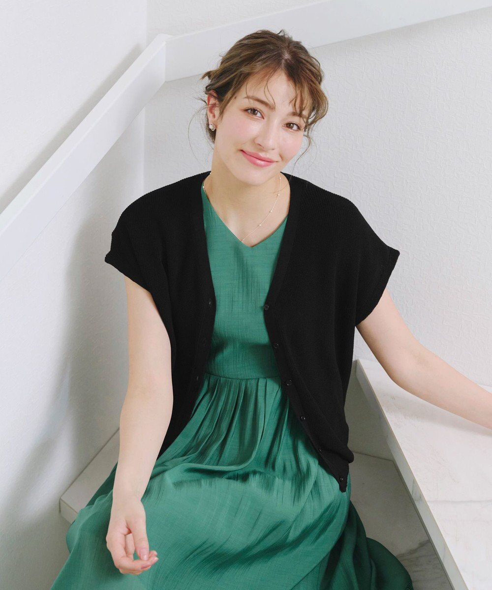 Tiaclasse 【洗える】リネンタッチカーディガン 