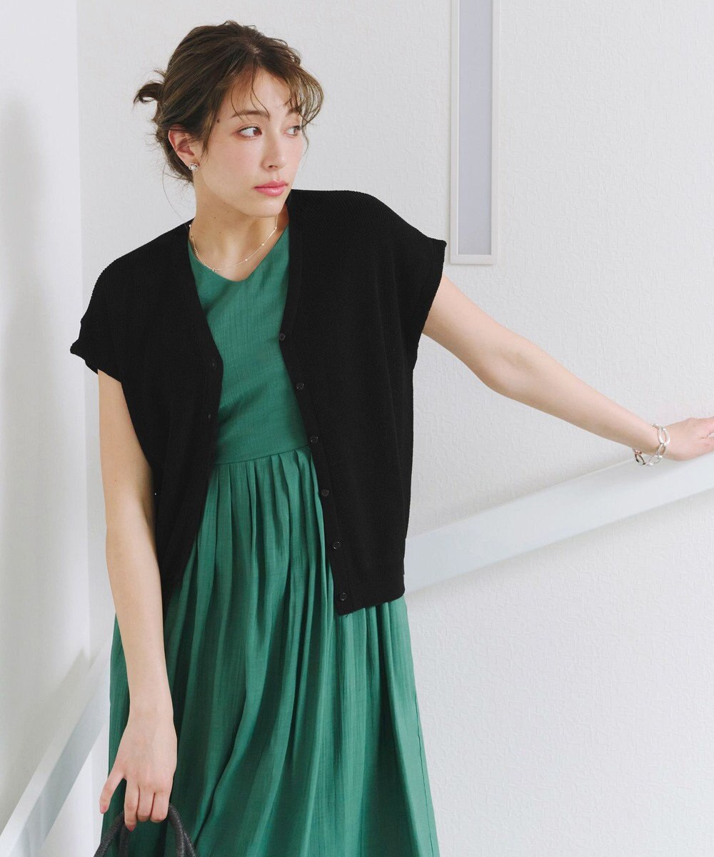 Tiaclasse 【洗える】リネンタッチカーディガン 