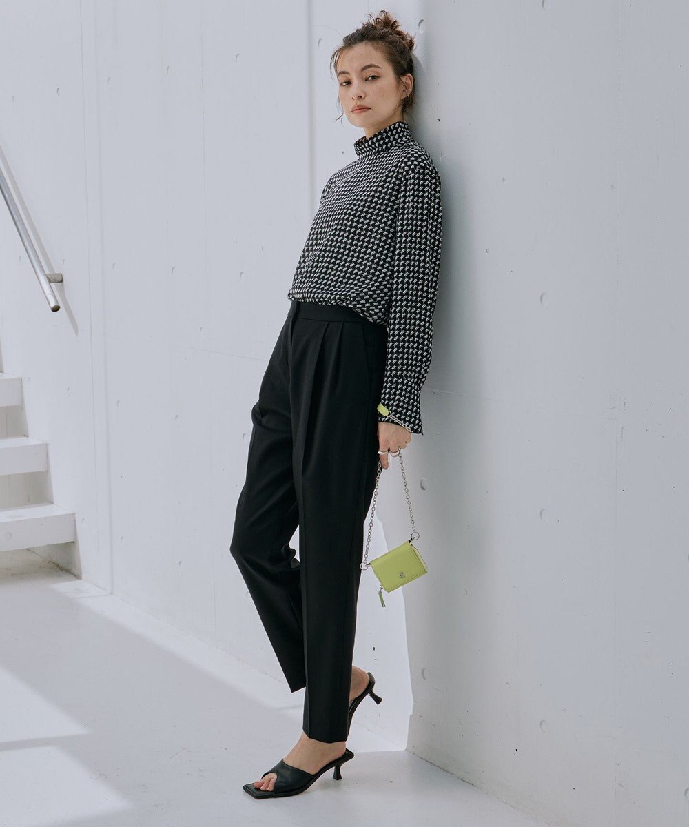 ICB 【洗える・WEB限定カラーあり】 ウールミルドサキソニー テーパードパンツ 