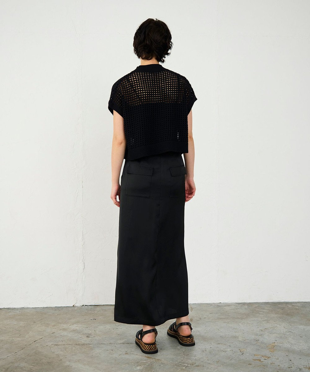 GRACE CONTINENTAL サテンストレートスカート 