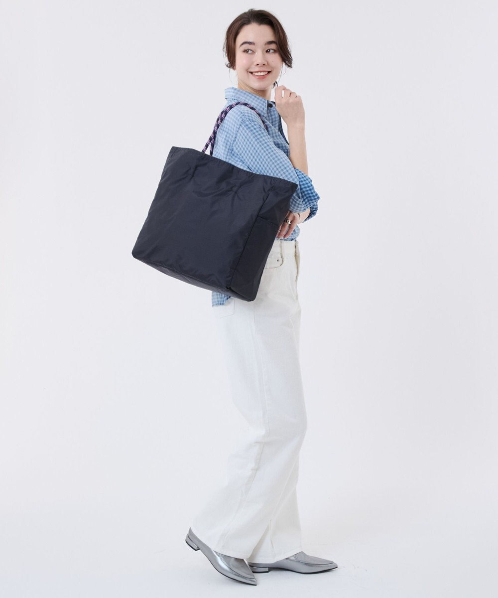 LeSportsac LARGE 2 WAY TOTE/2ウェイビスケットベージュ/ディープシー 