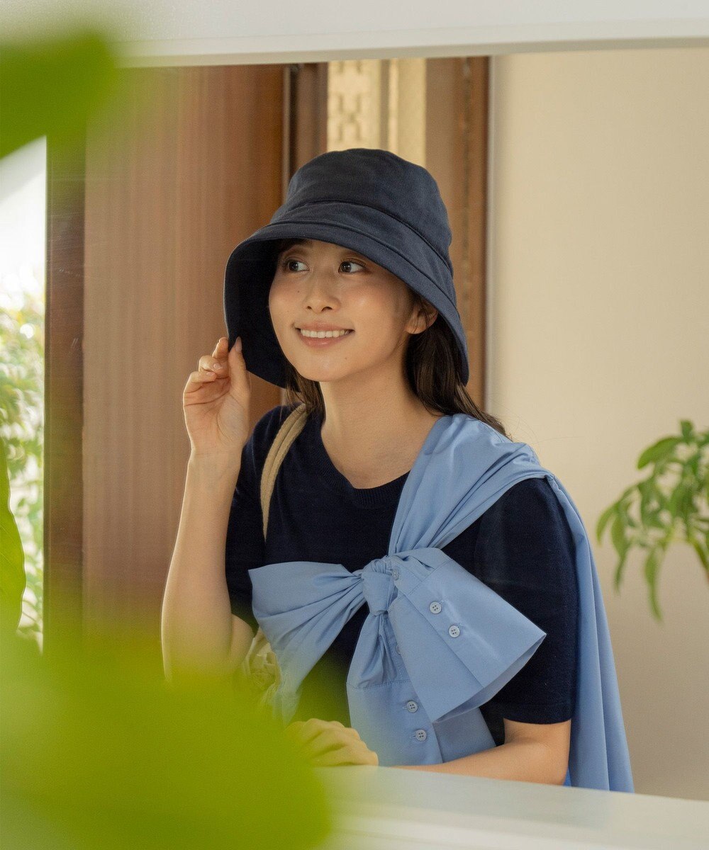 MOONBAT 【一級遮光/UVカット】UVラフィネハット（つば広タイプ） 速乾/接触冷感/手洗いOK/サイズ調整可能/抗菌防臭加工 