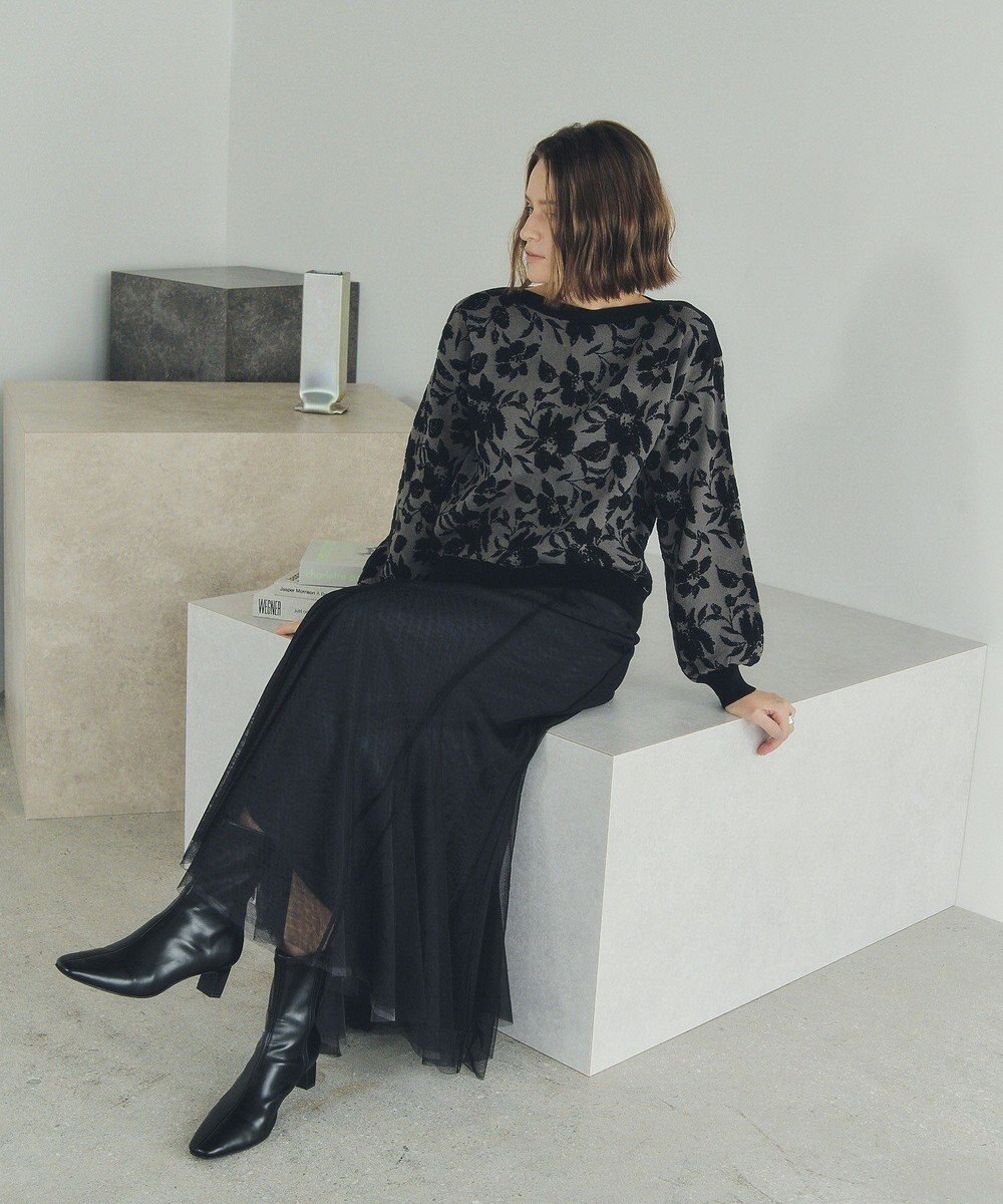 YECCA VECCA レイヤードチュールマーメイドスカート 