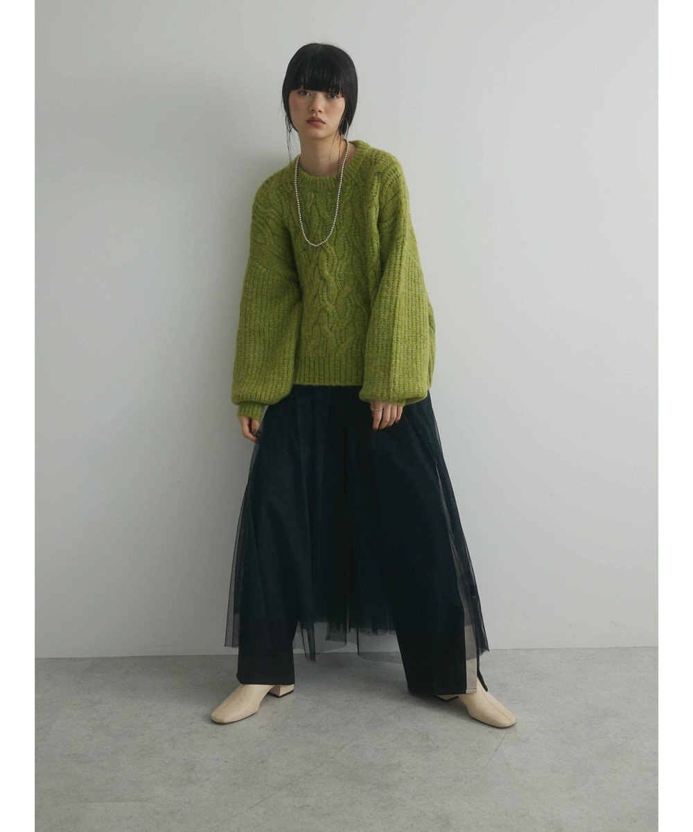 Green Parks armonia. ケーブルニットプルオーバー 