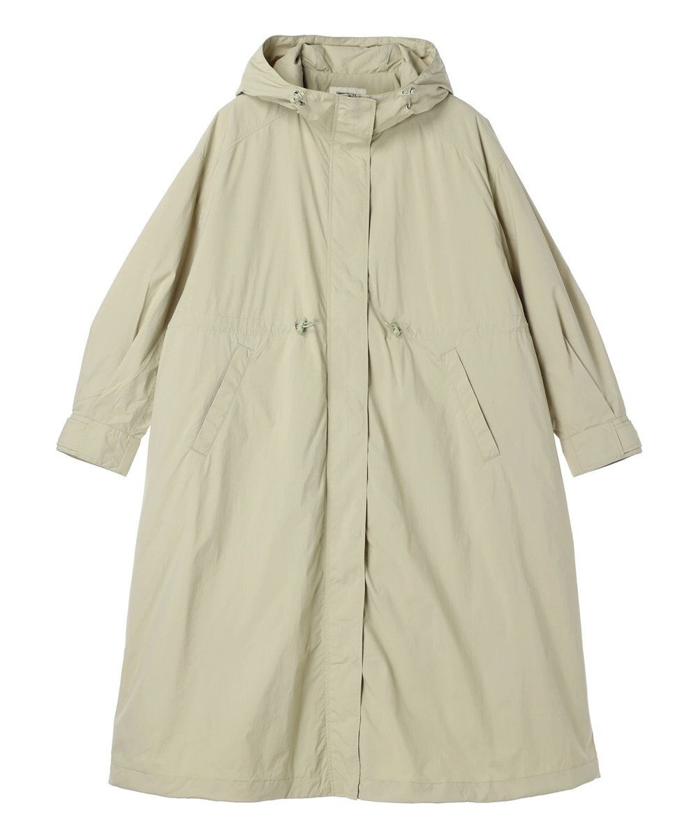 earth music&ecology テックフードロングコート 