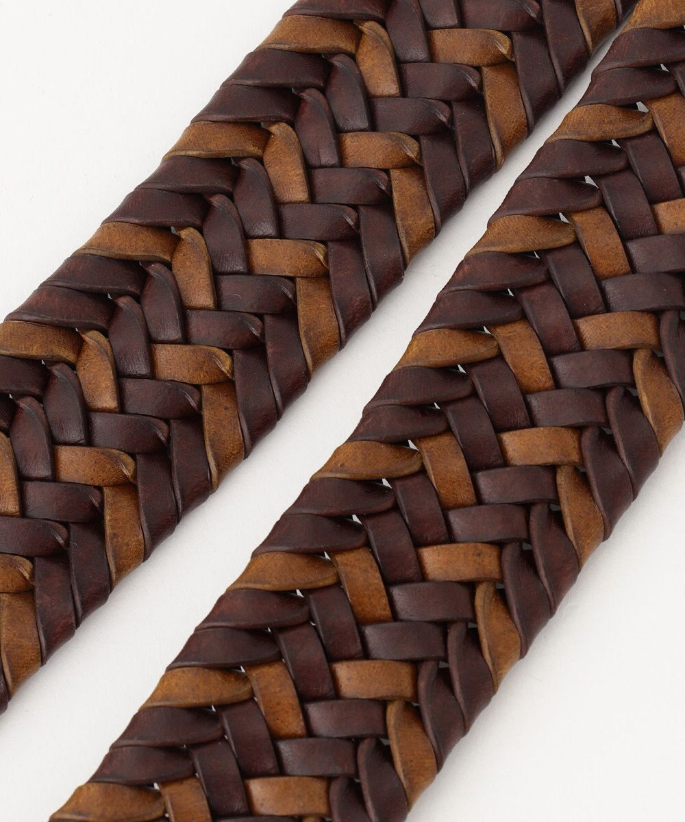 JOSEPH ABBOUD 【伸びる/日本製】レザーメッシュ ベルト 