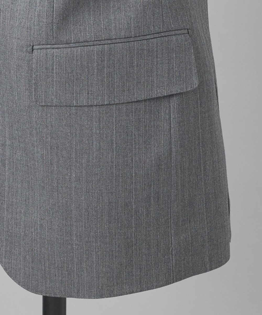 GOTAIRIKU 【御幸毛織】ドライスピナーツイルストレッチスーツ_グレーストライプ 