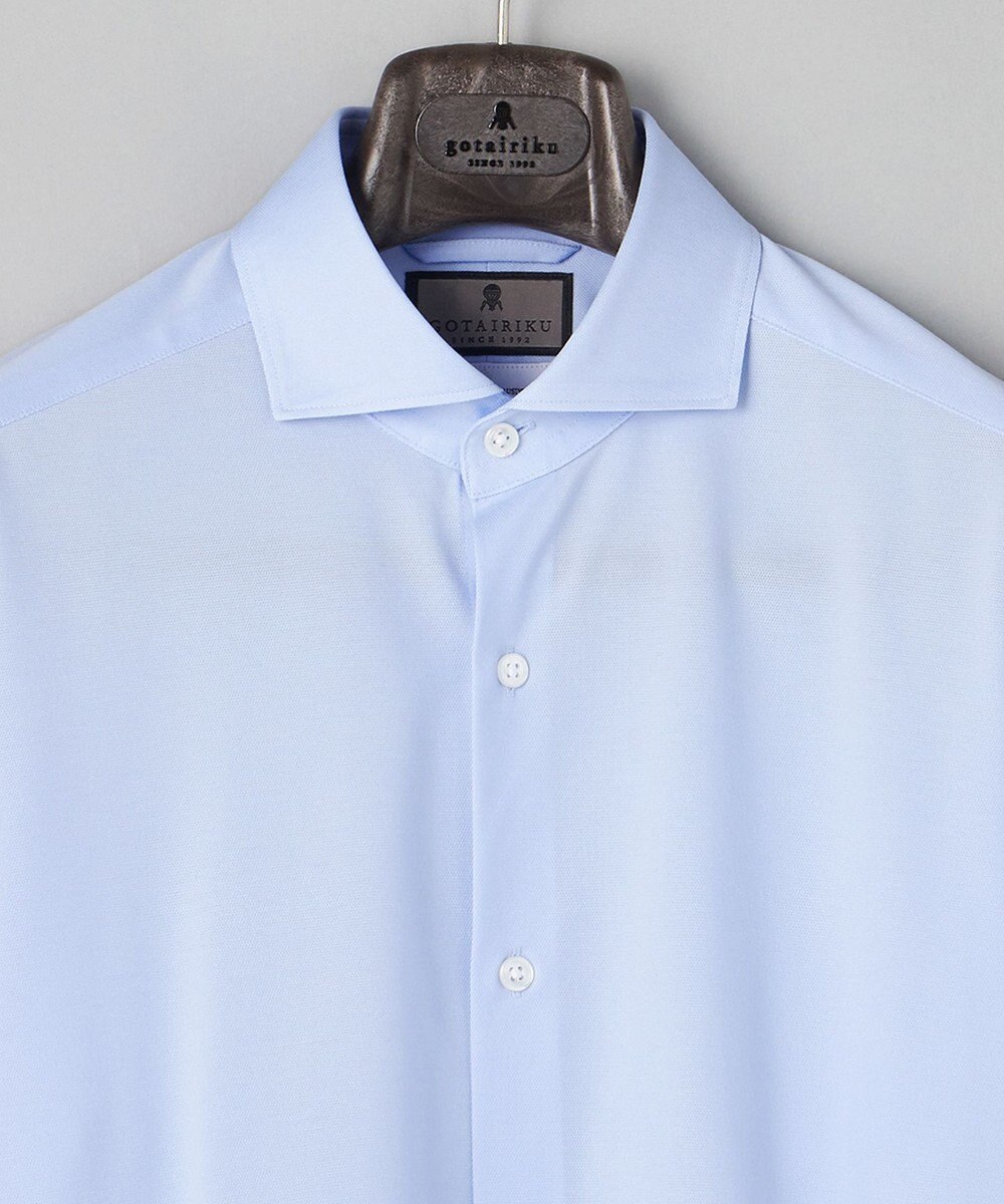 GOTAIRIKU 【ストレッチ/洗える】Albini ジャージ シャツ_ カッタウェイカラー 