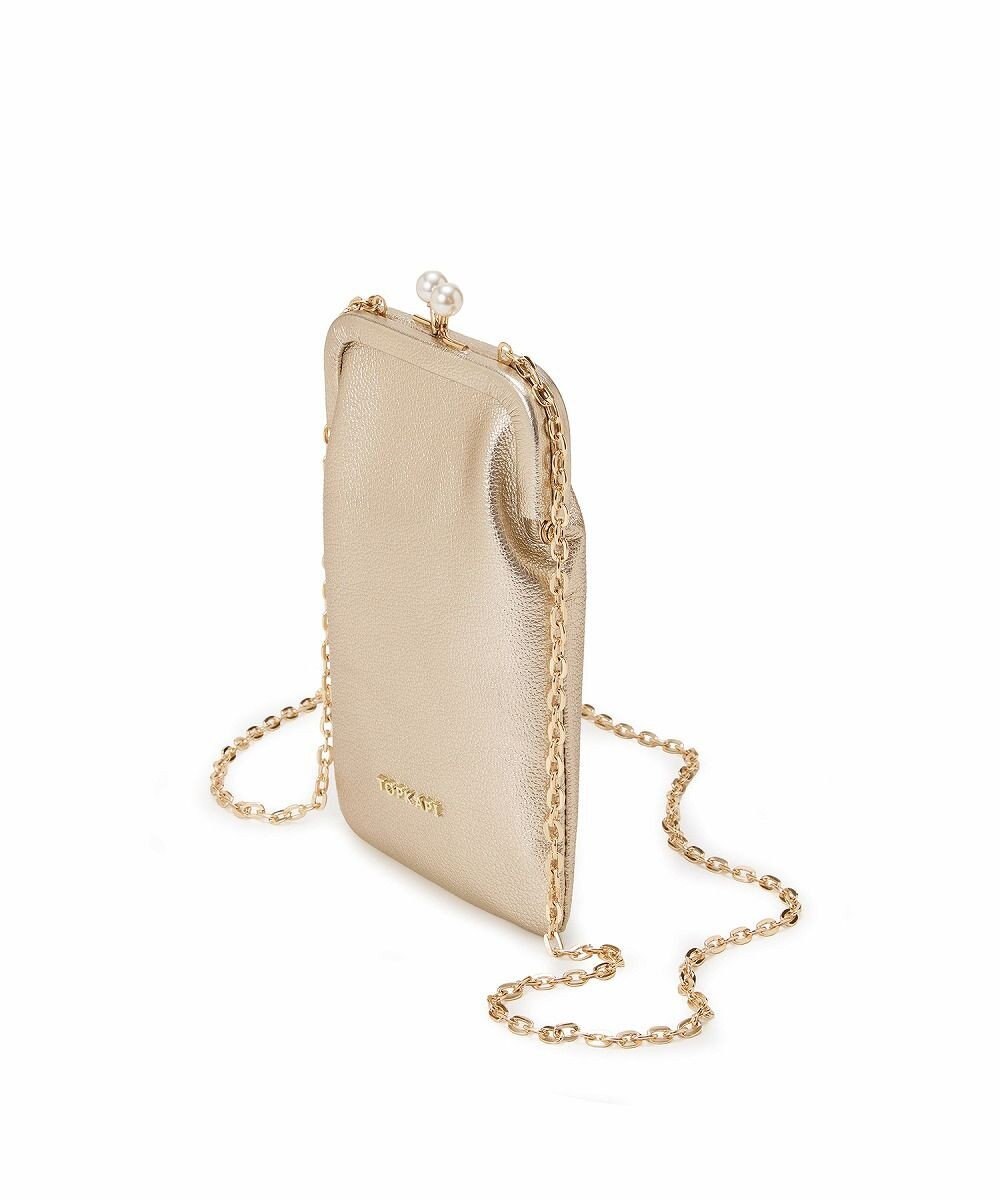 TOPKAPI 【TOPKAPI】シュリンクレザー パール チェーン ショルダー バッグ / スマホショルダー 