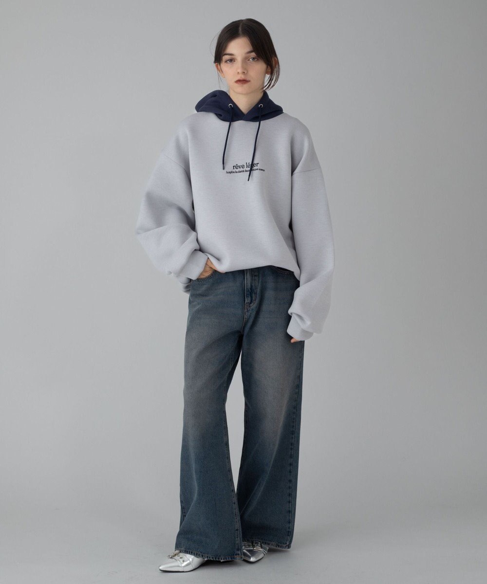 WEGO 【ユニセックス着用ITEM/ウエスト調整可】フレアデニムパンツ 