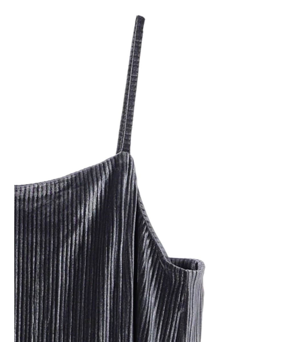 earth music&ecology ベロアプリーツキャミワンピース 