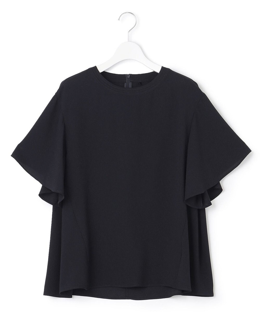 23区 【洗える】バックサテンアムンゼン ネックステッチ ブラウス 