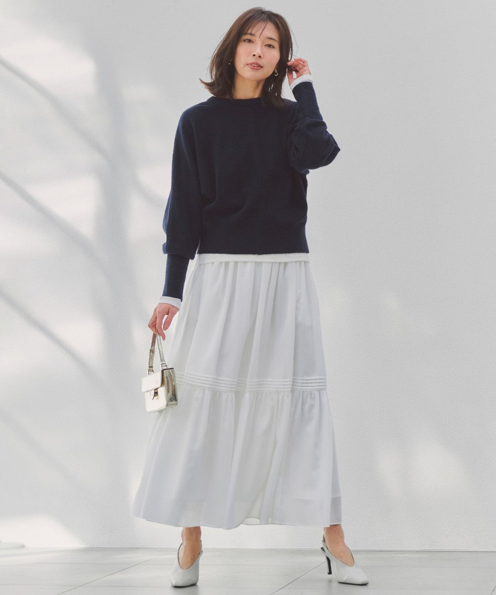 UNFILO エアリー ギャザースカート 