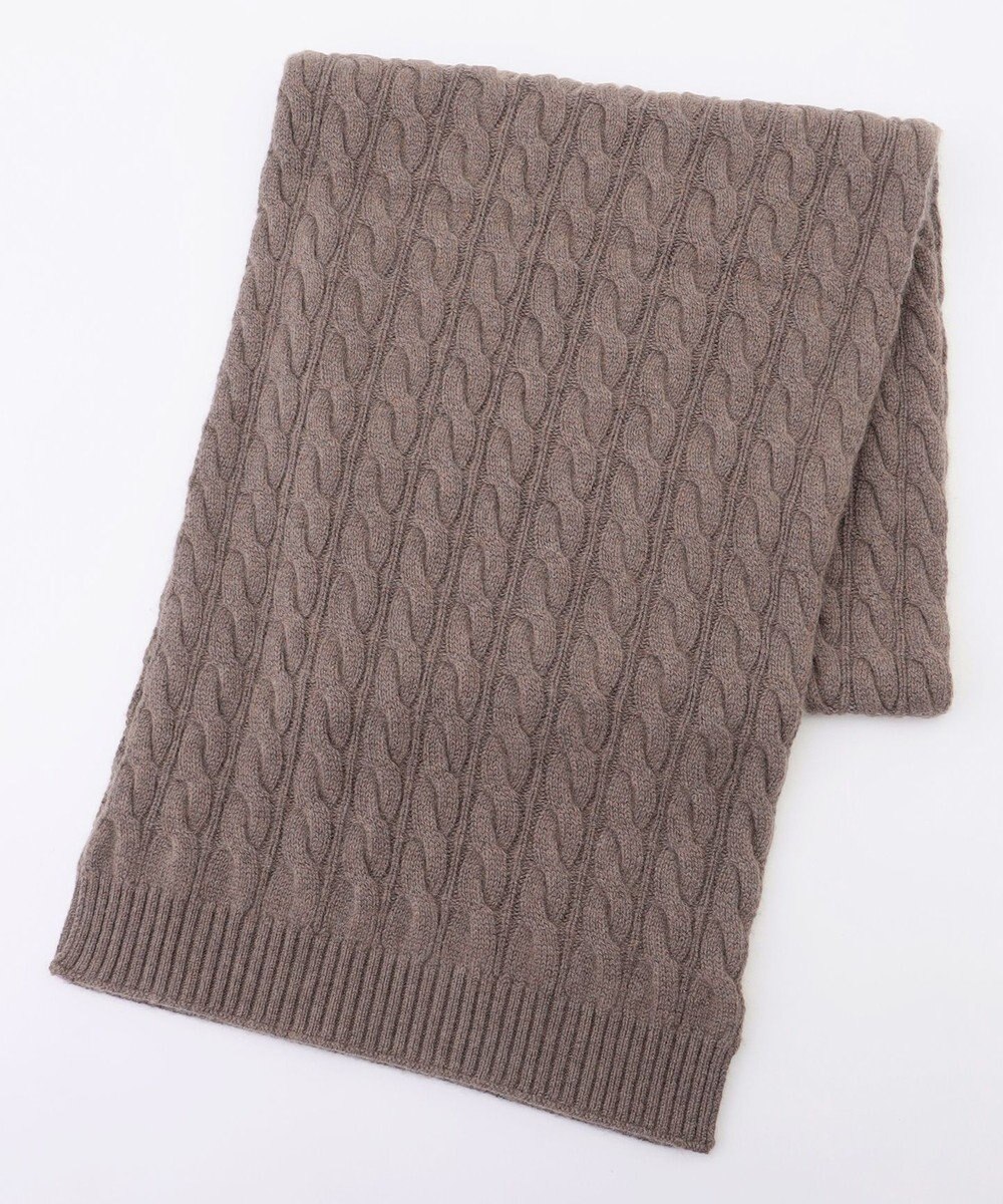 BEIGE， 【洗える】SEDONA / ウールカシミヤケーブルストール 