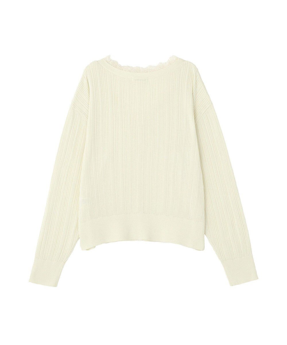 Green Parks レースドッキングニットカーディガン 