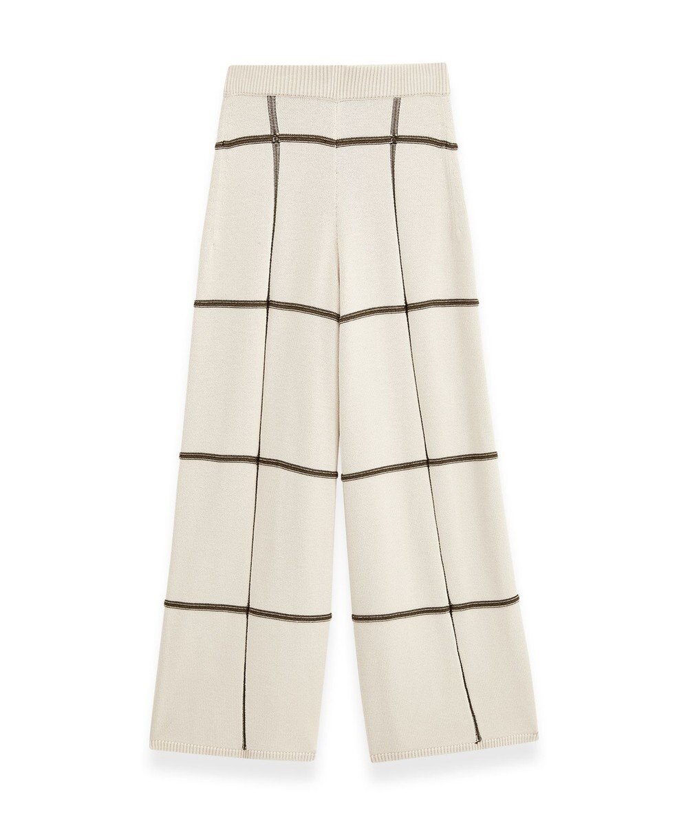 JOSEPH 【洗える】グリッド コットンシルク　キュロットトラウザーズ 