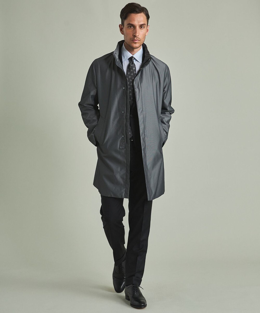 GOTAIRIKU 【防水/軽量/シワになりにくい】ラスタードビーメモリーラミネーションコート_スタンドカラー(24年モデル) 