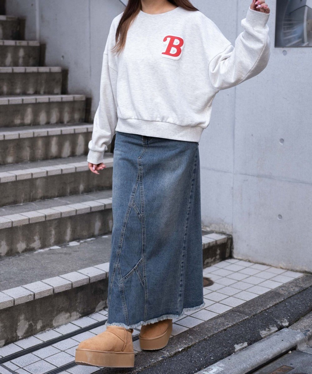 WEGO フォームプリントロゴスウェット 