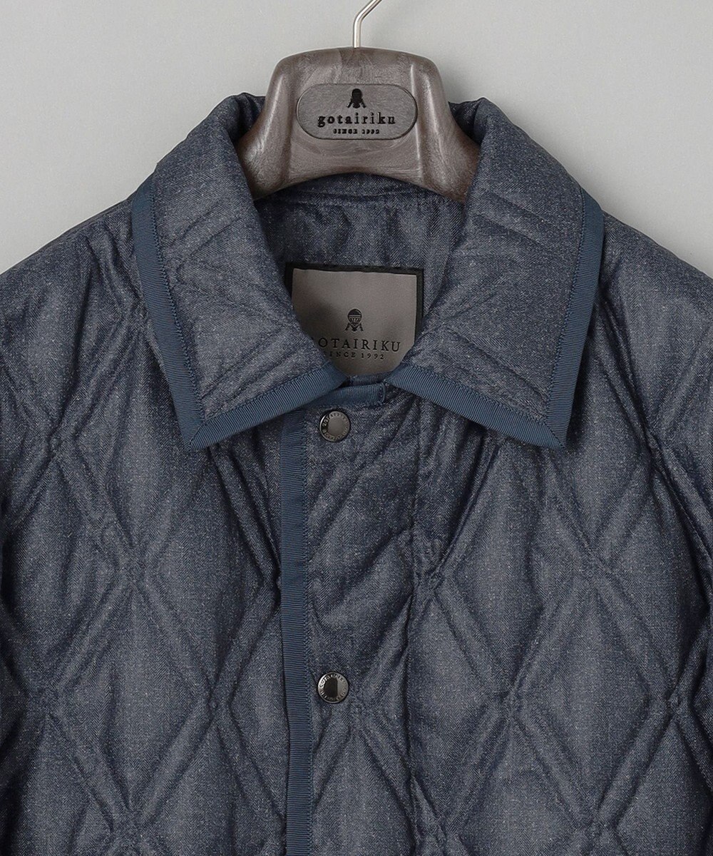 GOTAIRIKU 【仕事で着用可】ブライトシャンブレー キルティング ドレスダウン 