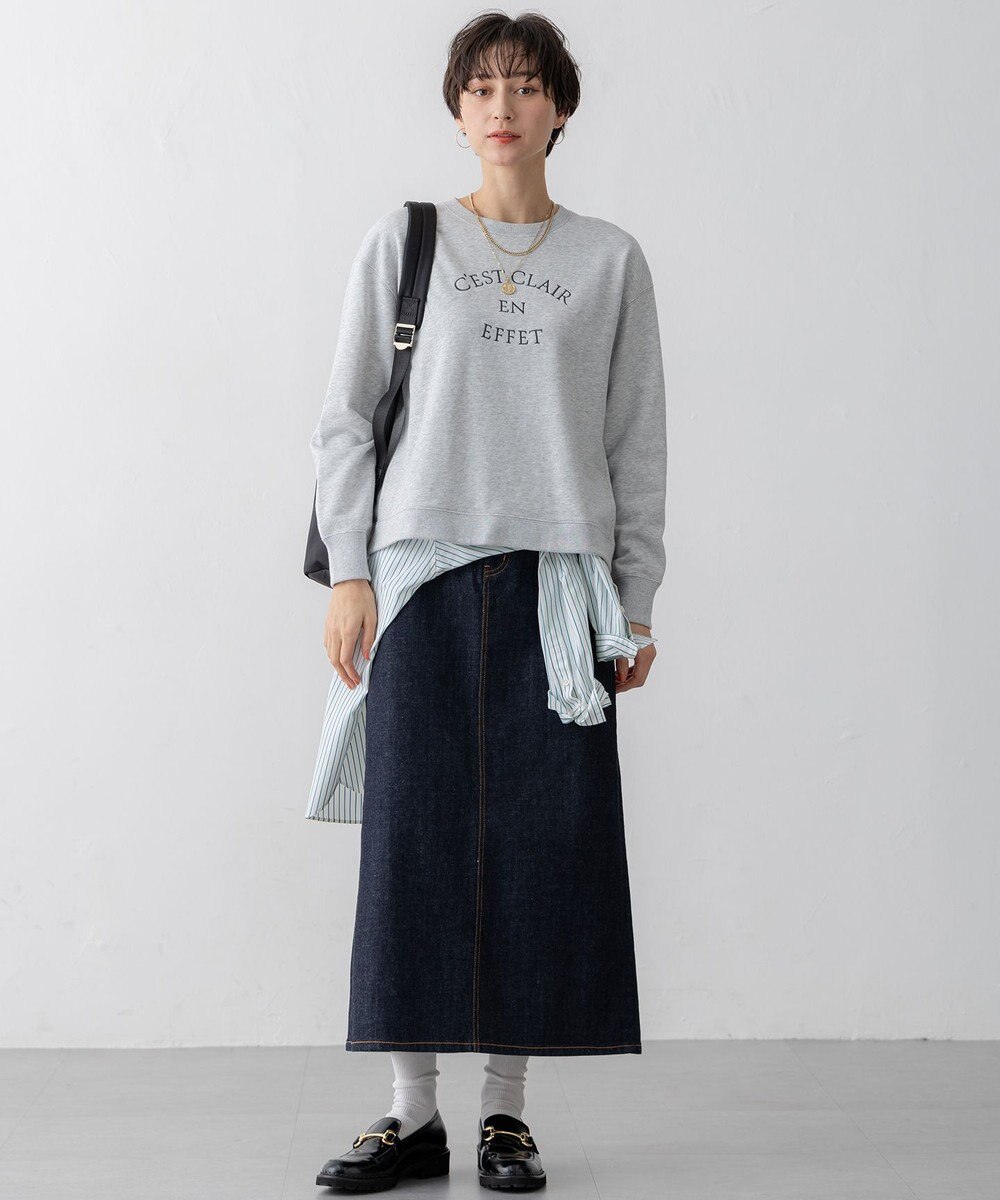 23区 【洗える】コットンテリー ロゴ スウェット 