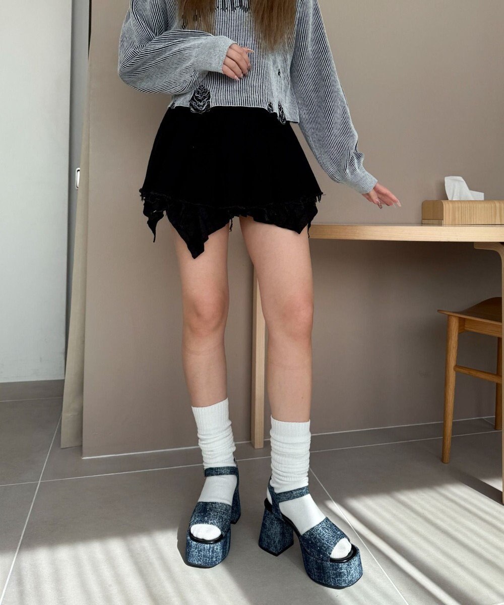 WEGO ストーム付きヒールサンダル 