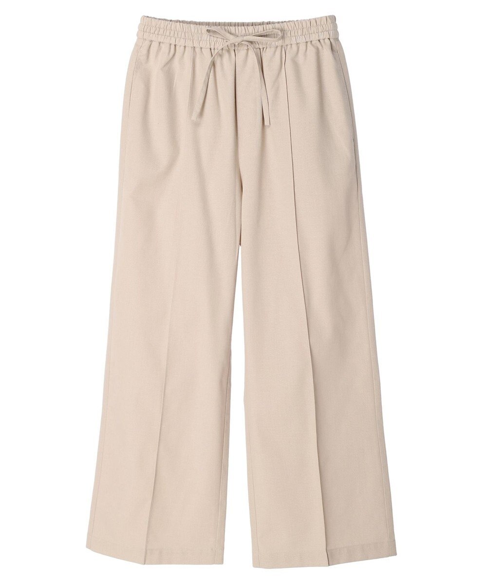 Green Parks 綿麻混イージーワイドパンツ 