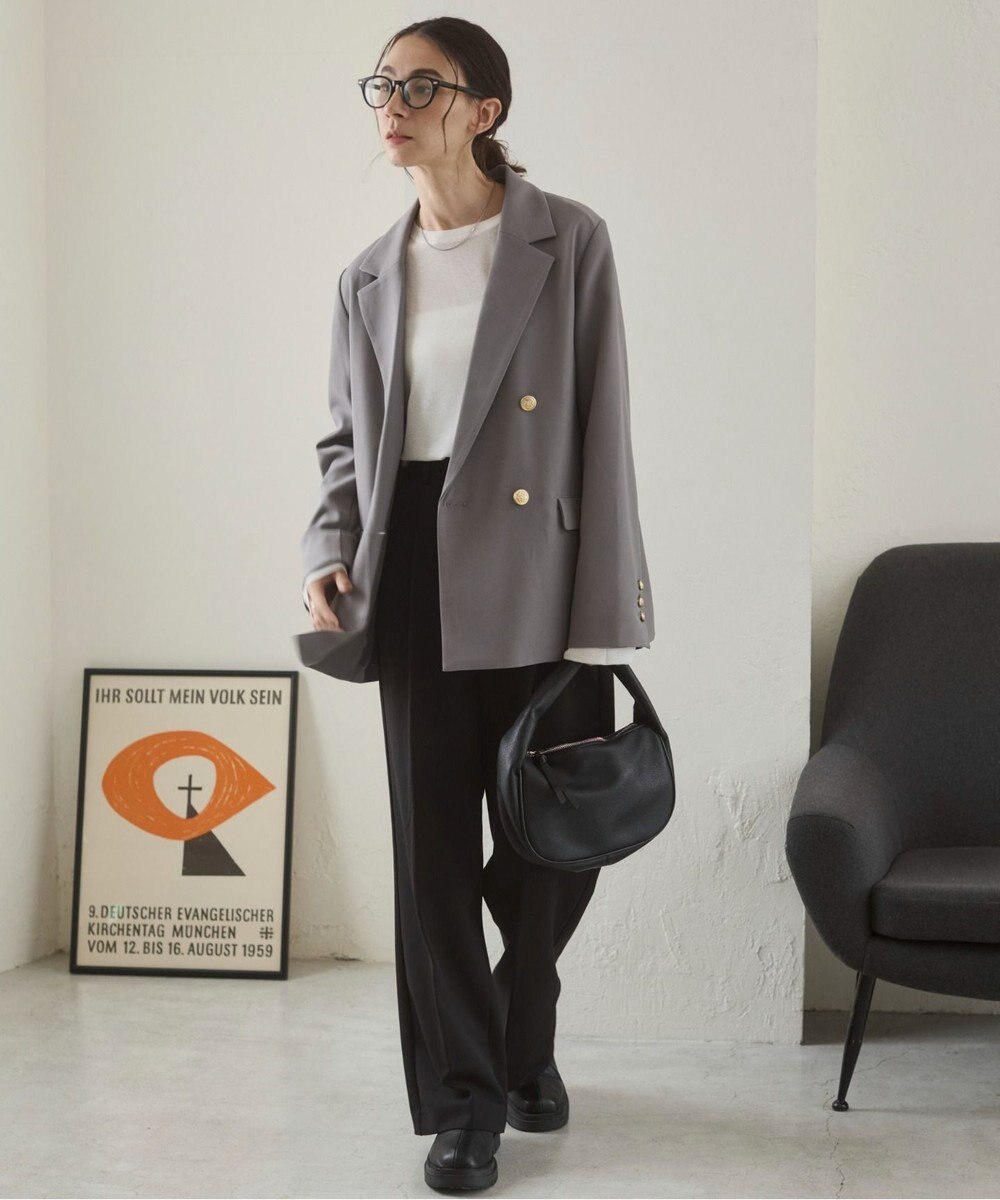 WEGO 【ANGIE VINTAGE/S/Mサイズ展開 / オケージョン対応 / セレモニー対応】ゴールドボタン テーラードジャケット / 金ボタン ダブル ブレザー 