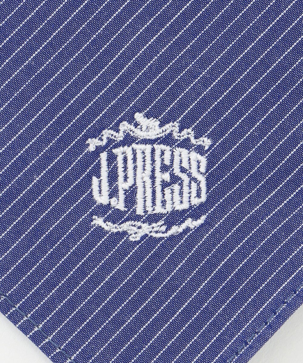 J.PRESS MEN オーバル刺繍ハンカチ/ドレス 