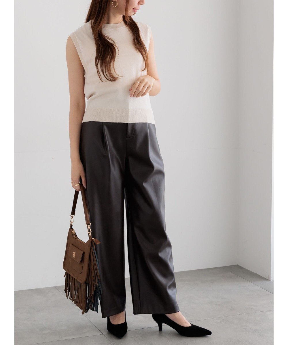 Te chichi フェイクレザーセミワイドパンツ《2025Autumn catalog item》 