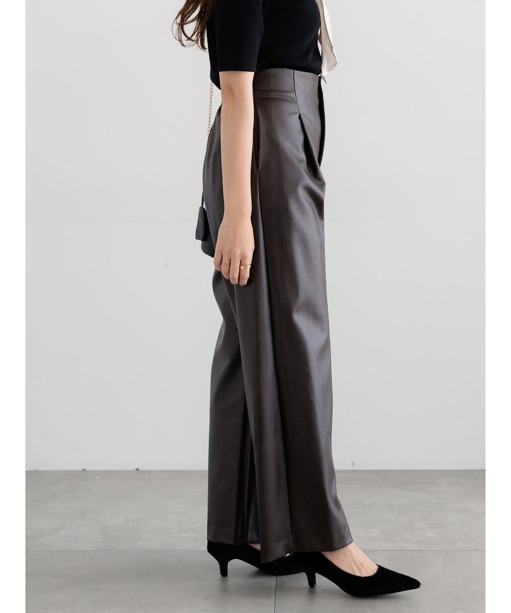 Te chichi フェイクレザーセミワイドパンツ《2025Autumn catalog item》 