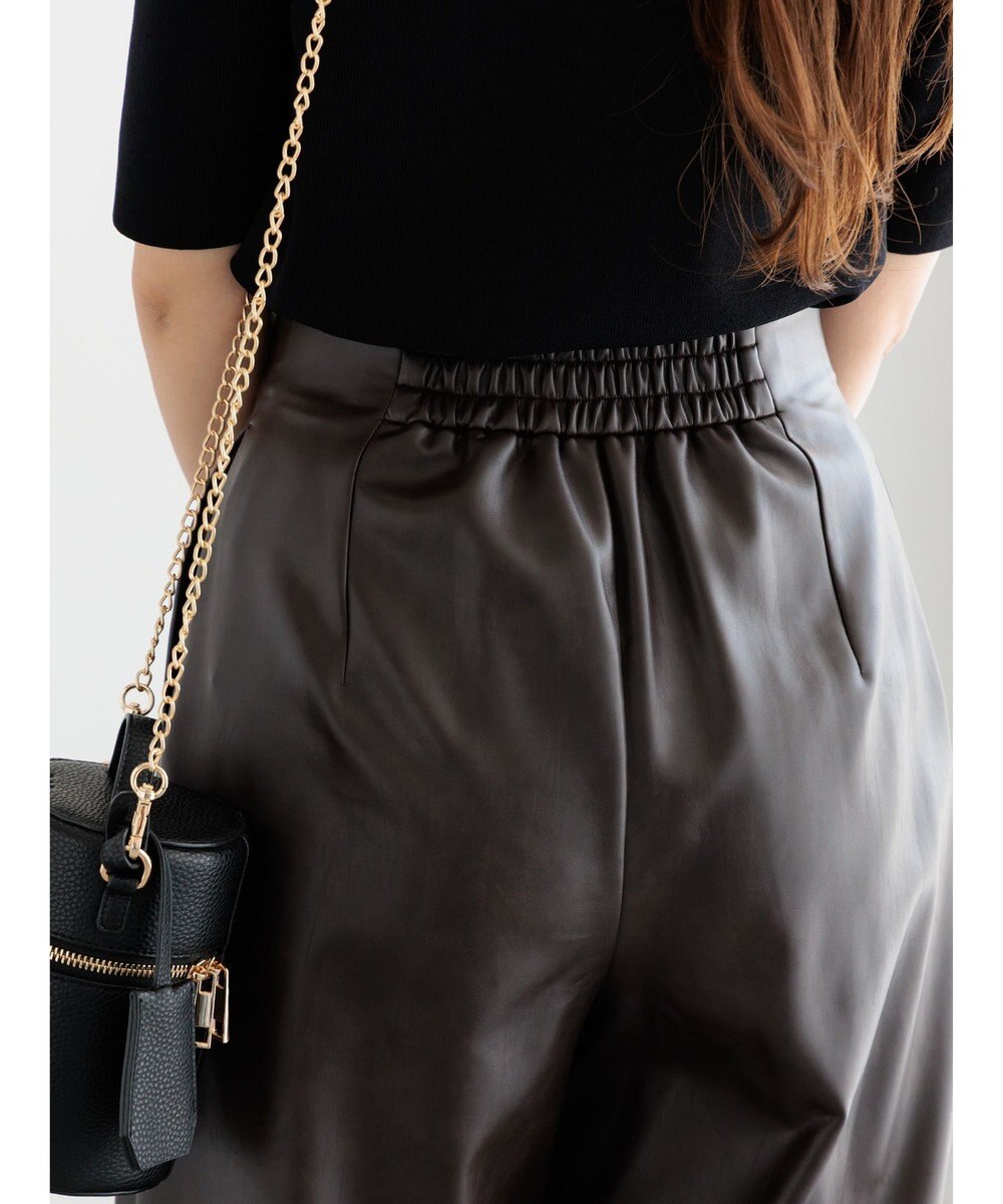 Te chichi フェイクレザーセミワイドパンツ《2025Autumn catalog item》 