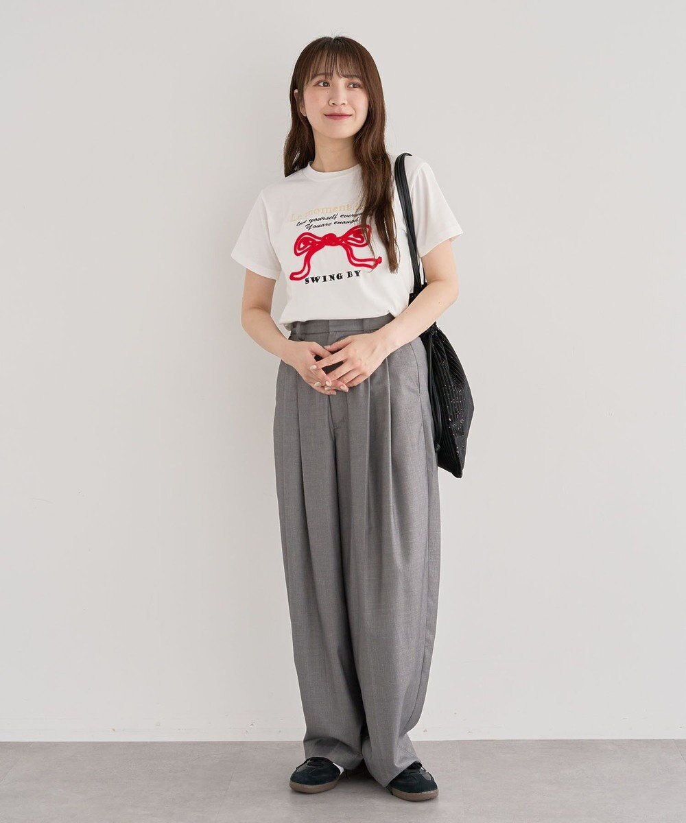 Green Parks ａｎｄｍｉｋｋａ．ラメベロアプリーツ巾着バッグ 