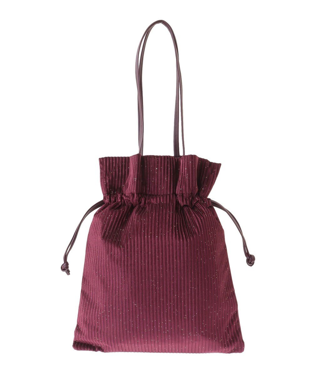 Green Parks ａｎｄｍｉｋｋａ．ラメベロアプリーツ巾着バッグ 