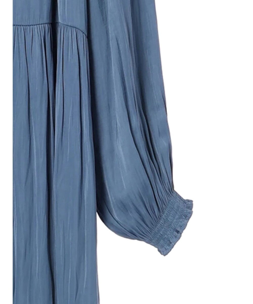 earth music&ecology サテンティアードワンピース 