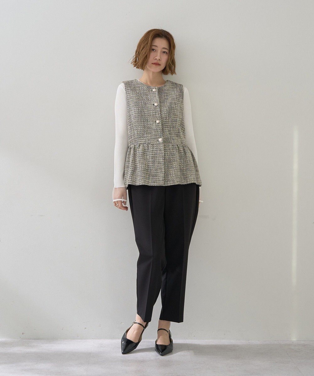 YECCA VECCA ツイードペプラムジレ 
