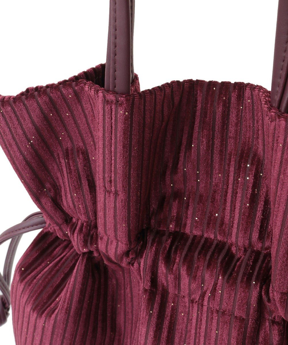 Green Parks ａｎｄｍｉｋｋａ．ラメベロアプリーツ巾着バッグ 