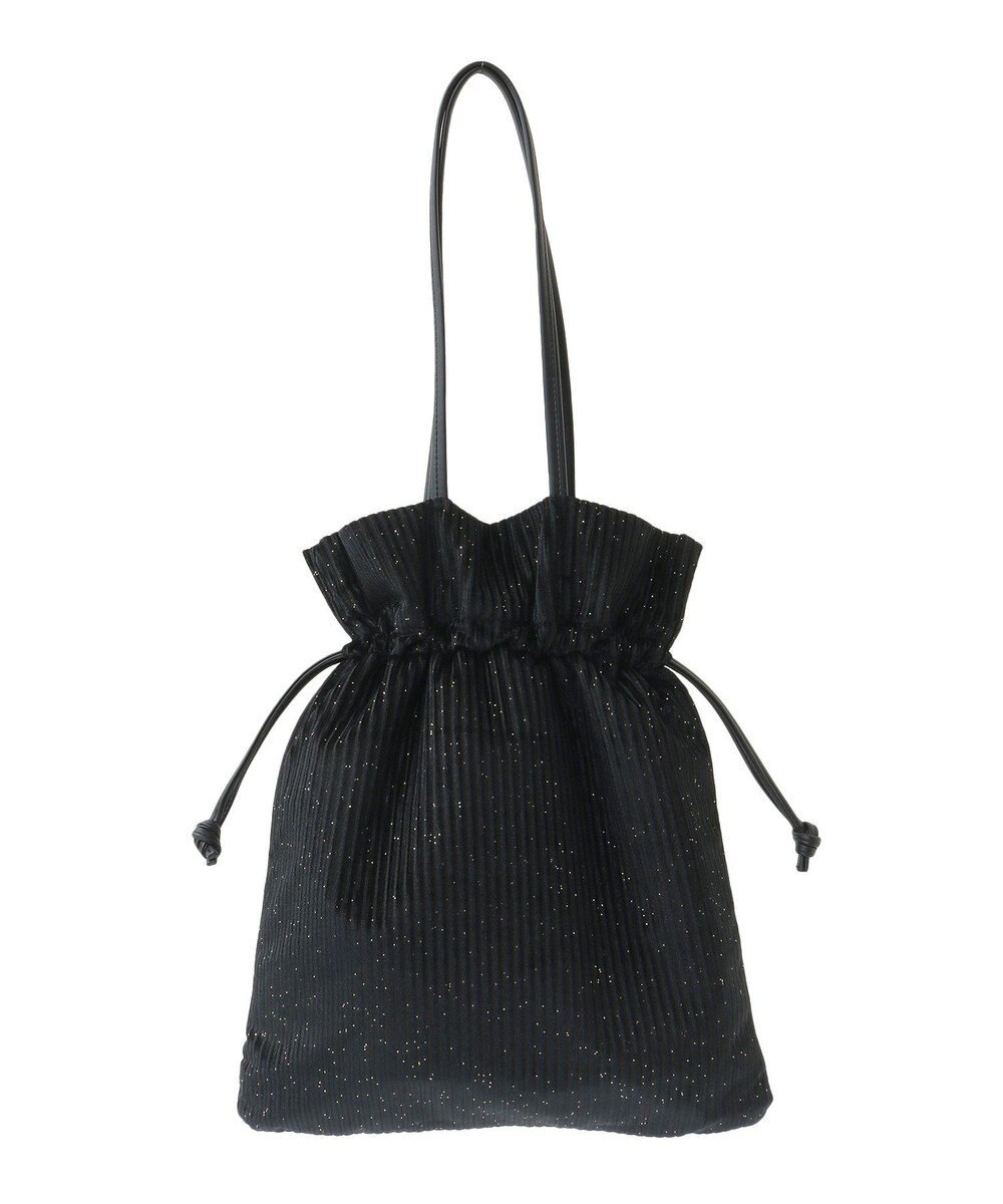 Green Parks ａｎｄｍｉｋｋａ．ラメベロアプリーツ巾着バッグ 