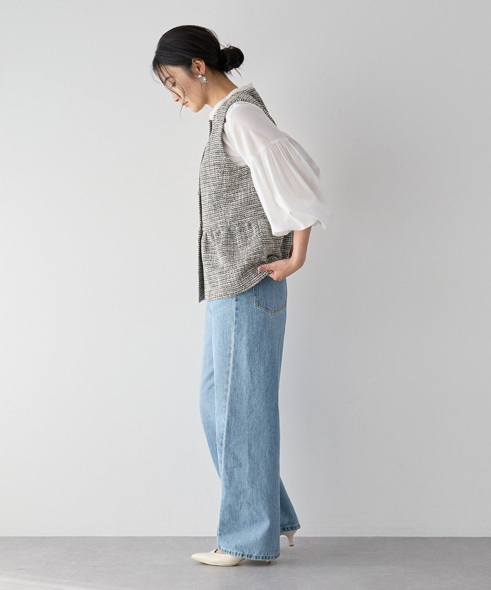 YECCA VECCA ツイードペプラムジレ 