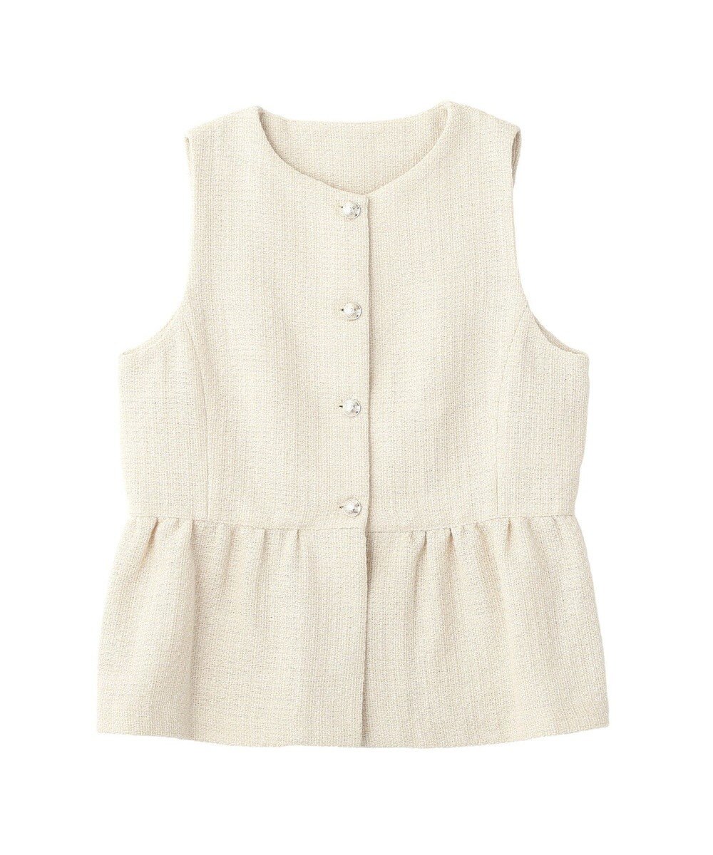 YECCA VECCA ツイードペプラムジレ 