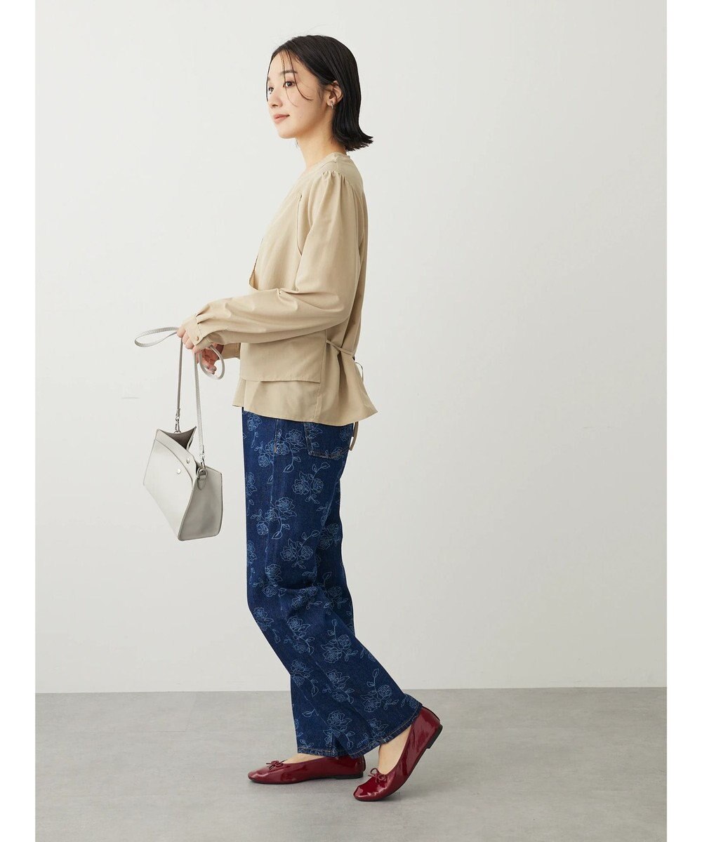 Green Parks ・Ｄｏｕｂｌｅ　Ｆｌａｇｓ　フラワー抜染ストレートデニム 