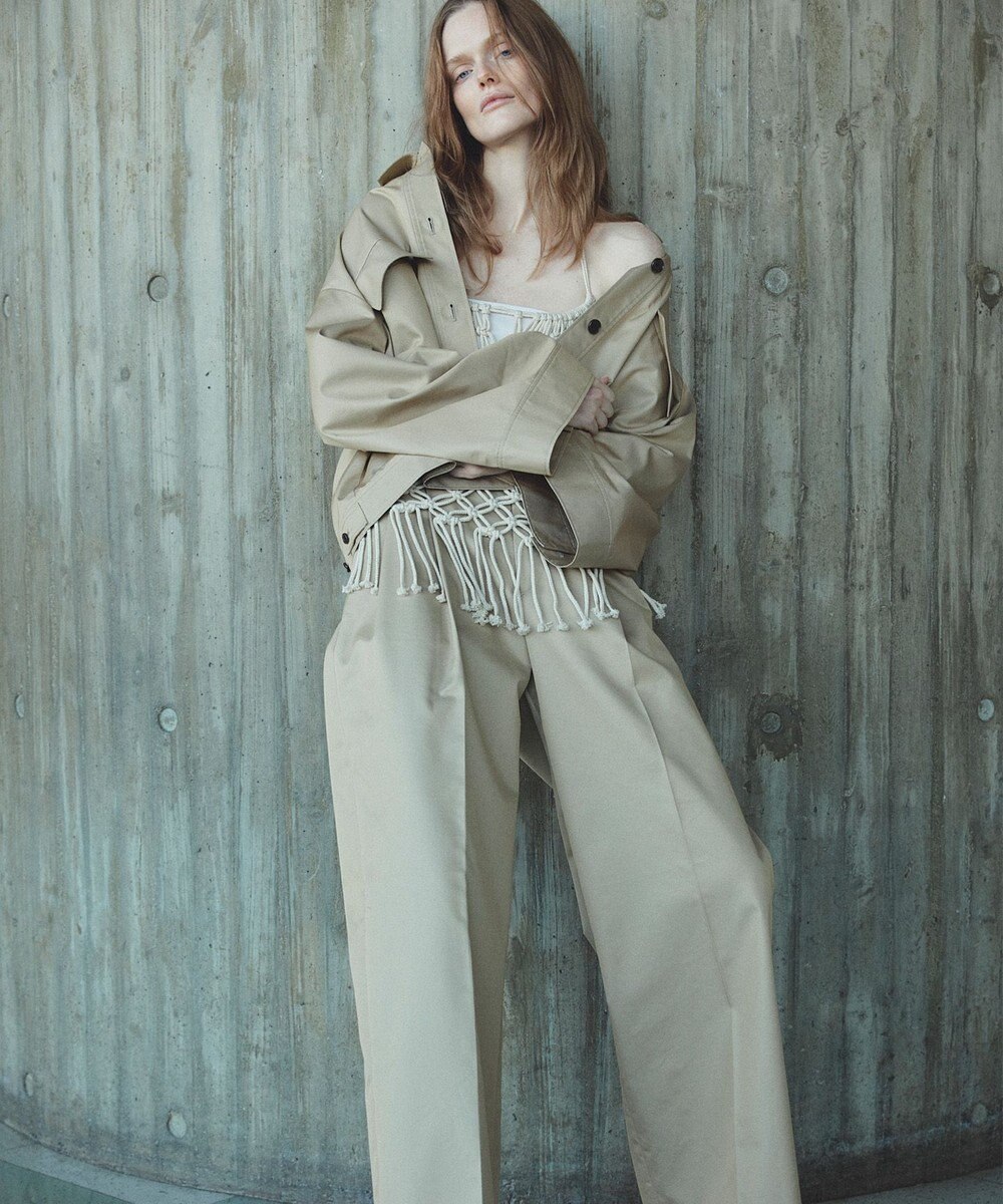 uncrave チノギャバジン ワイドトラウザー 