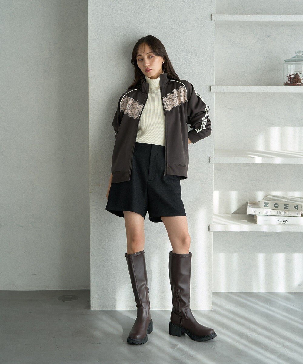 earth music&ecology フロントレーストラックジャケット 