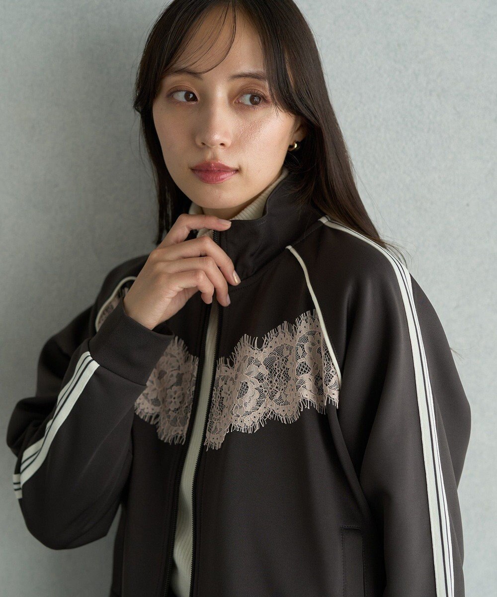 earth music&ecology フロントレーストラックジャケット 