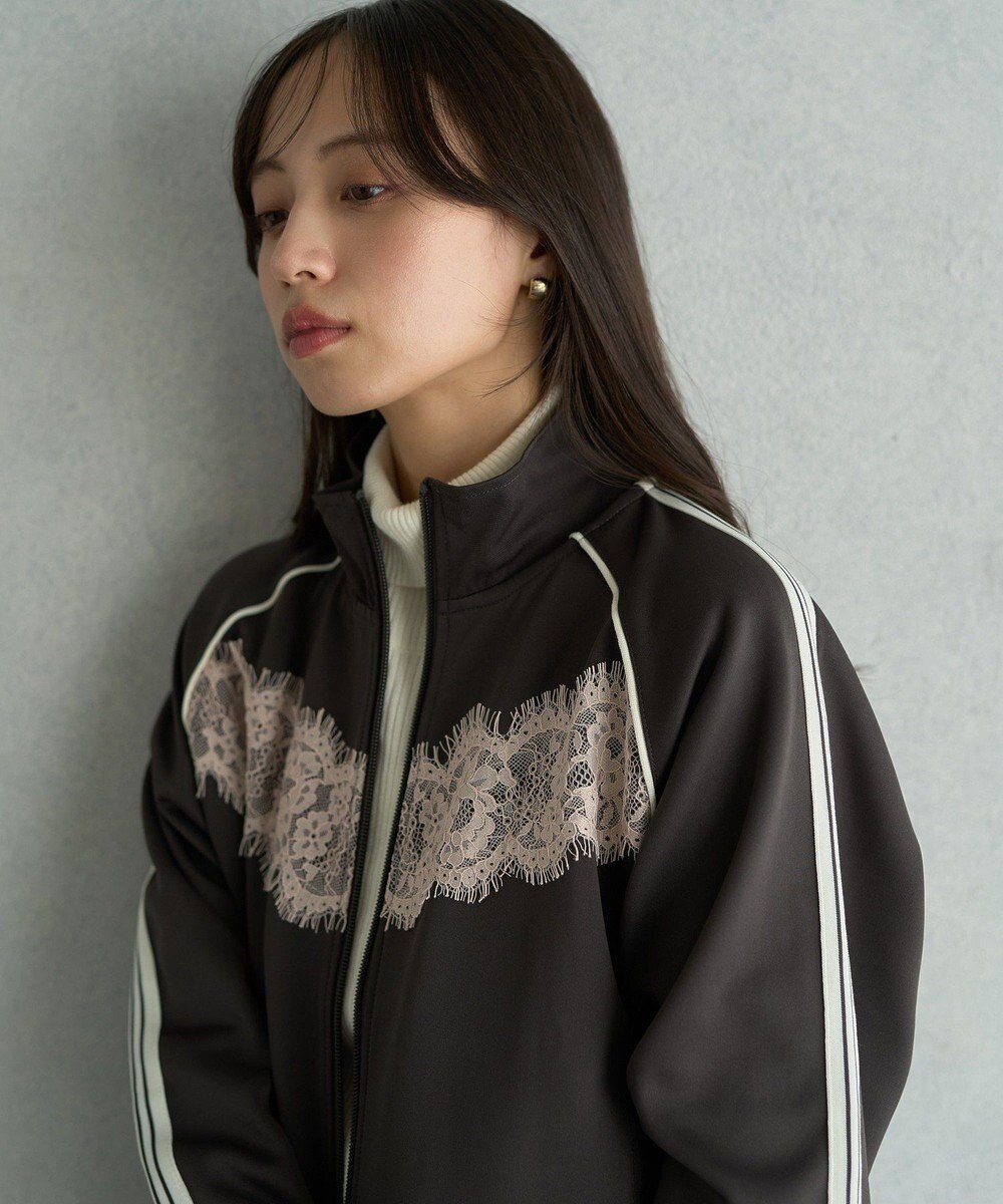 earth music&ecology フロントレーストラックジャケット 