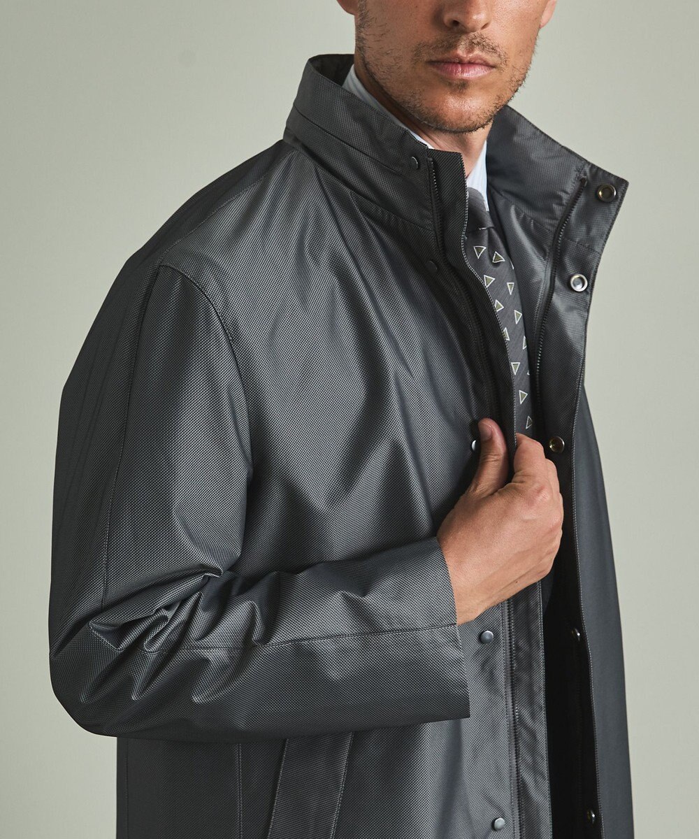 GOTAIRIKU 【防水/軽量/シワになりにくい】ラスタードビーメモリーラミネーションコート_スタンドカラー(24年モデル) 