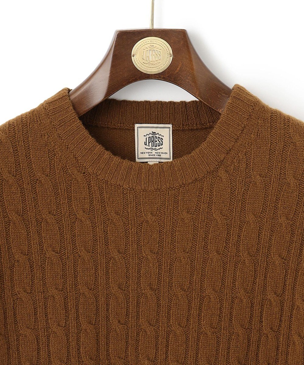 J.PRESS MEN 【WEB限定】ケーブルクルーネックニット 