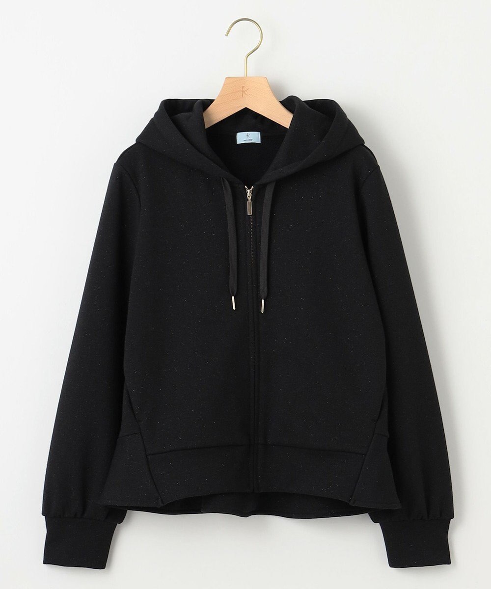 組曲 ラメペプラムパーカー 