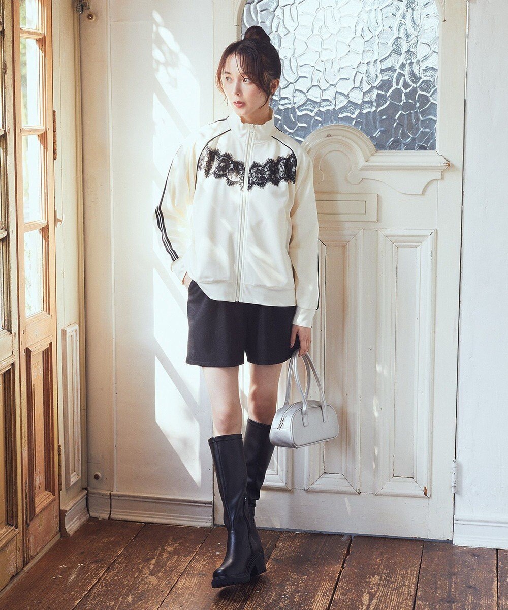 earth music&ecology フロントレーストラックジャケット 