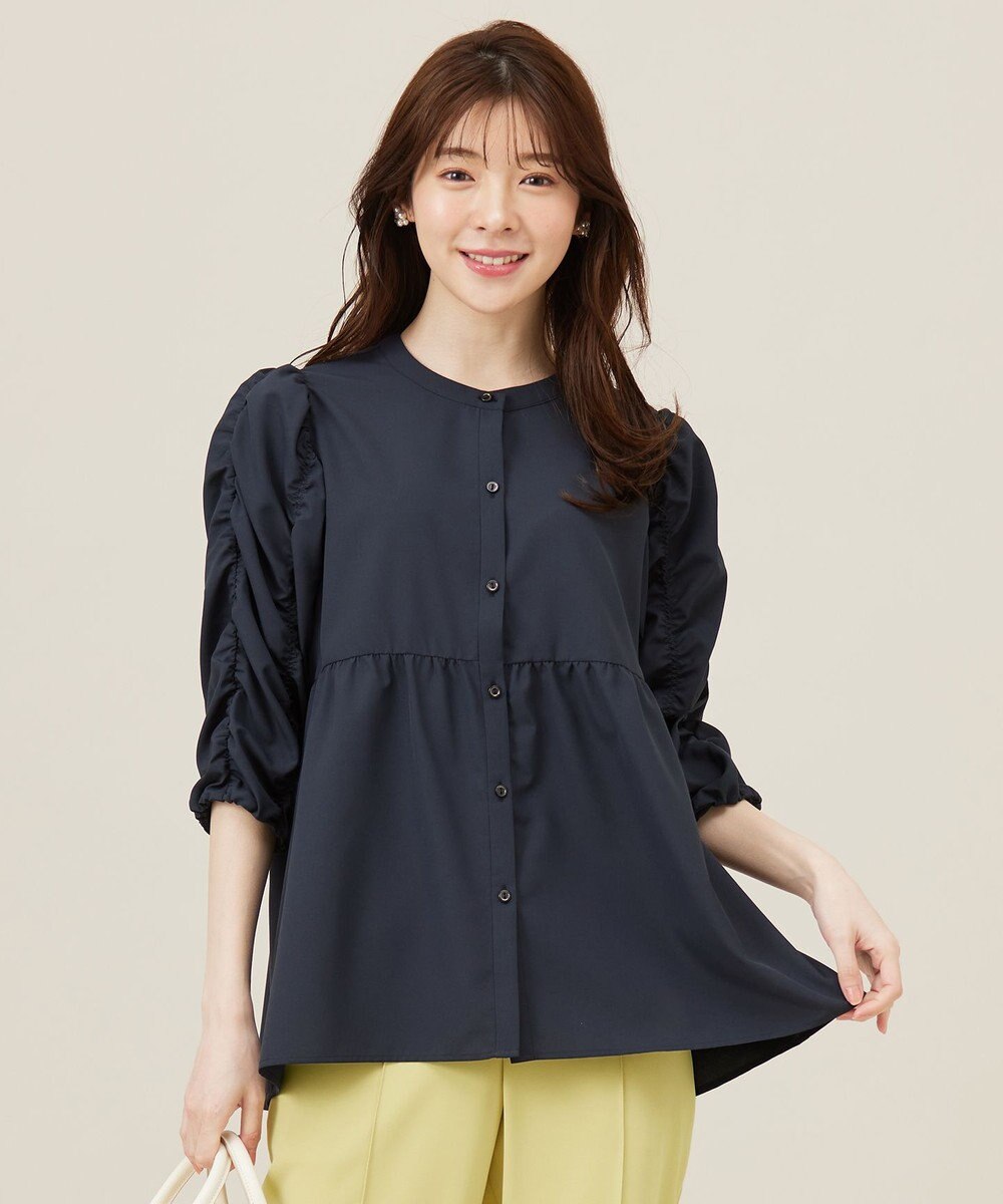 ANY SIS 【洗える】ギャザースリーブ ブラウス 