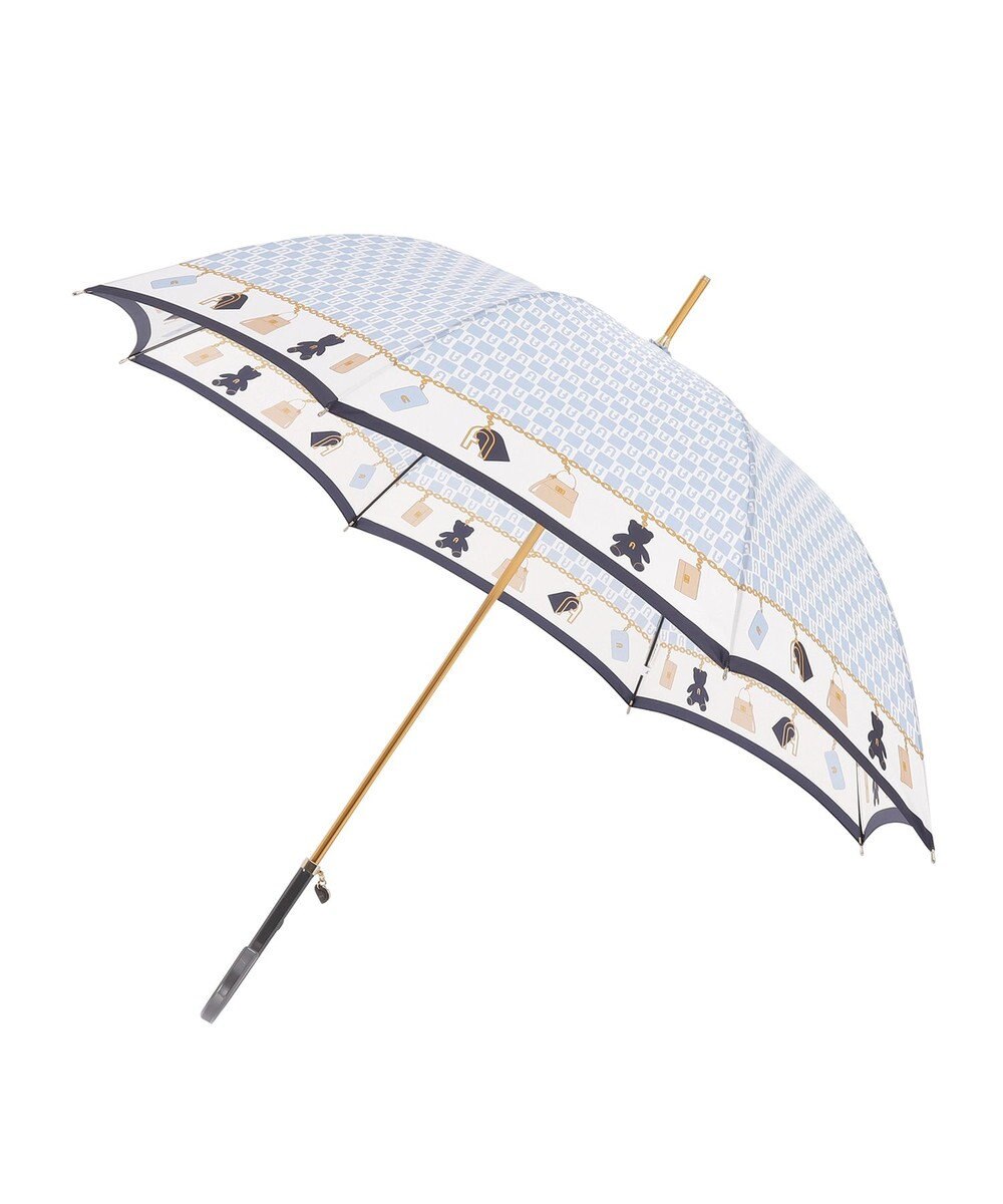 MOONBAT FURLA 長傘 チャーム＆ロゴプリント UV 耐風 日本製 